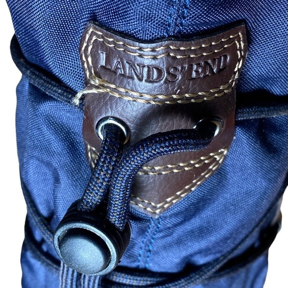 Lands End‎ blue tall lace-up boots #393496 size 10B - Picture 2 of 11